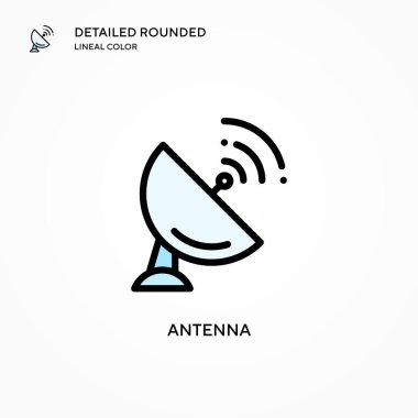 Anten vektör simgesi. Modern vektör illüstrasyon kavramları. Düzenlemesi ve kişiselleştirmesi kolay.