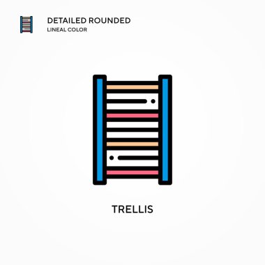 Trellis vektör simgesi. Modern vektör illüstrasyon kavramları. Düzenlemesi ve kişiselleştirmesi kolay.