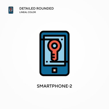 Akıllı Telefon-2 vektör simgesi. Modern vektör illüstrasyon kavramları. Düzenlemesi ve kişiselleştirmesi kolay.
