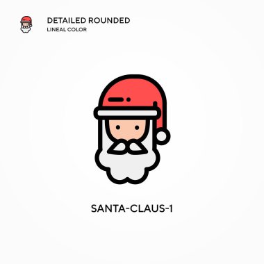 Noel Baba-1 vektör ikonu. Modern vektör illüstrasyon kavramları. Düzenlemesi ve kişiselleştirmesi kolay.