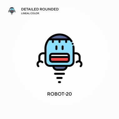Robot-20 vektör ikonu. Modern vektör illüstrasyon kavramları. Düzenlemesi ve kişiselleştirmesi kolay.
