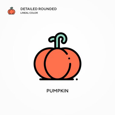 Balkabağı vektör simgesi. Modern vektör illüstrasyon kavramları. Düzenlemesi ve kişiselleştirmesi kolay.