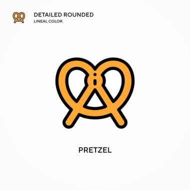 Simit vektör simgesi. Modern vektör illüstrasyon kavramları. Düzenlemesi ve kişiselleştirmesi kolay.