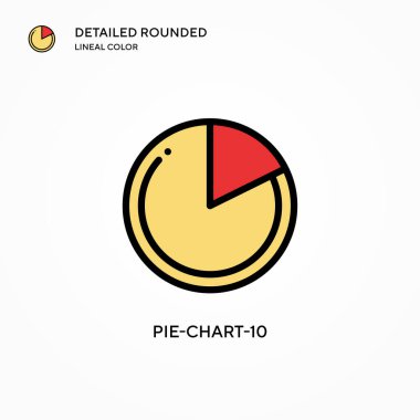 Pie-chart-10 vektör simgesi. Modern vektör illüstrasyon kavramları. Düzenlemesi ve kişiselleştirmesi kolay.