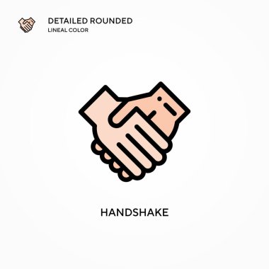 El sıkışma vektör simgesi. Modern vektör illüstrasyon kavramları. Düzenlemesi ve kişiselleştirmesi kolay.