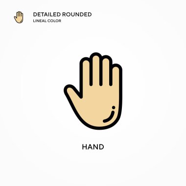 El vektör simgesi. Modern vektör illüstrasyon kavramları. Düzenlemesi ve kişiselleştirmesi kolay.