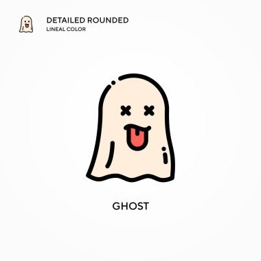 Hayalet vektör simgesi. Modern vektör illüstrasyon kavramları. Düzenlemesi ve kişiselleştirmesi kolay.