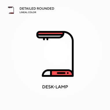 Masa lambası vektör simgesi. Modern vektör illüstrasyon kavramları. Düzenlemesi ve kişiselleştirmesi kolay.