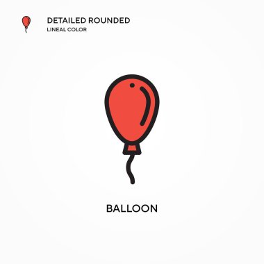 Balon vektör simgesi. Modern vektör illüstrasyon kavramları. Düzenlemesi ve kişiselleştirmesi kolay.