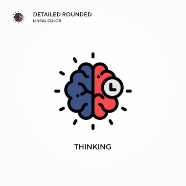 Vektör ikonu düşünüyorum. Modern vektör illüstrasyon kavramları. Düzenlemesi ve kişiselleştirmesi kolay.