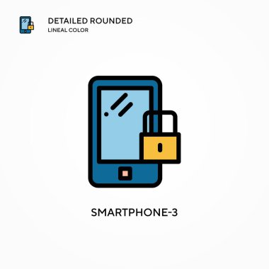 Akıllı Telefon-3 vektör simgesi. Modern vektör illüstrasyon kavramları. Düzenlemesi ve kişiselleştirmesi kolay.