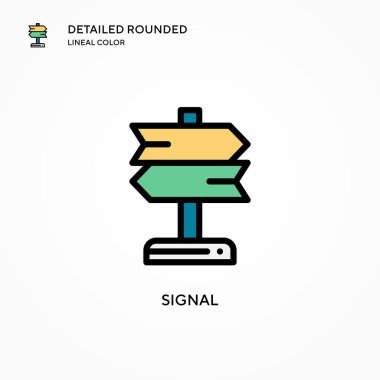 Sinyal vektör simgesi. Modern vektör illüstrasyon kavramları. Düzenlemesi ve kişiselleştirmesi kolay.