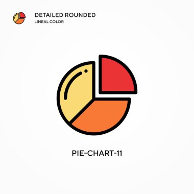 Pie-chart-11 vektör simgesi. Modern vektör illüstrasyon kavramları. Düzenlemesi ve kişiselleştirmesi kolay.