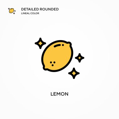 Limon vektör simgesi. Modern vektör illüstrasyon kavramları. Düzenlemesi ve kişiselleştirmesi kolay.