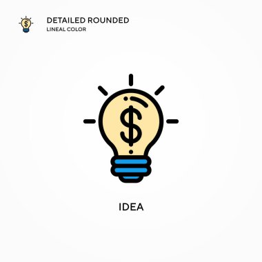 Fikir vektör simgesi. Modern vektör illüstrasyon kavramları. Düzenlemesi ve kişiselleştirmesi kolay.