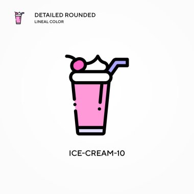 Dondurma-10 vektör ikonu. Modern vektör illüstrasyon kavramları. Düzenlemesi ve kişiselleştirmesi kolay.