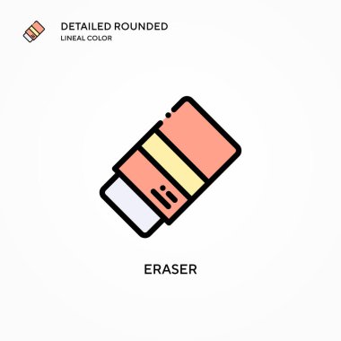 Silgi vektör simgesi. Modern vektör illüstrasyon kavramları. Düzenlemesi ve kişiselleştirmesi kolay.