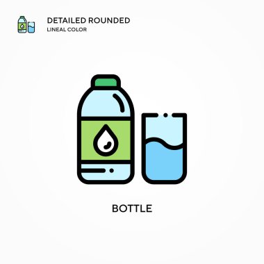 Şişe vektör simgesi. Modern vektör illüstrasyon kavramları. Düzenlemesi ve kişiselleştirmesi kolay.