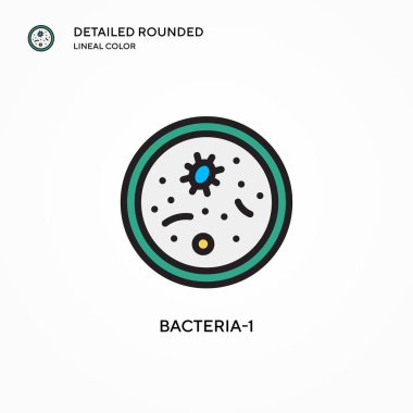 Bakteri-1 vektör simgesi. Modern vektör illüstrasyon kavramları. Düzenlemesi ve kişiselleştirmesi kolay.