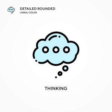 Vektör ikonu düşünüyorum. Modern vektör illüstrasyon kavramları. Düzenlemesi ve kişiselleştirmesi kolay.