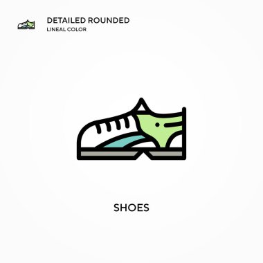 Ayakkabı vektör simgesi. Modern vektör illüstrasyon kavramları. Düzenlemesi ve kişiselleştirmesi kolay.