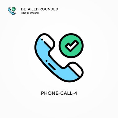 Telefon-çağrı-4 vektör simgesi. Modern vektör illüstrasyon kavramları. Düzenlemesi ve kişiselleştirmesi kolay.