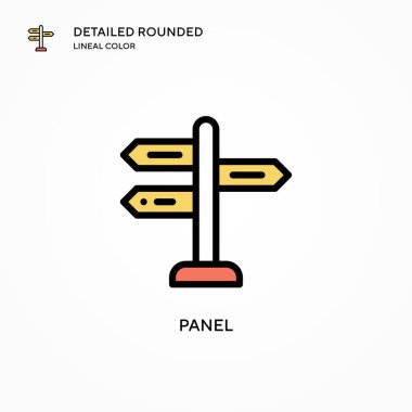 Panel vektör simgesi. Modern vektör illüstrasyon kavramları. Düzenlemesi ve kişiselleştirmesi kolay.