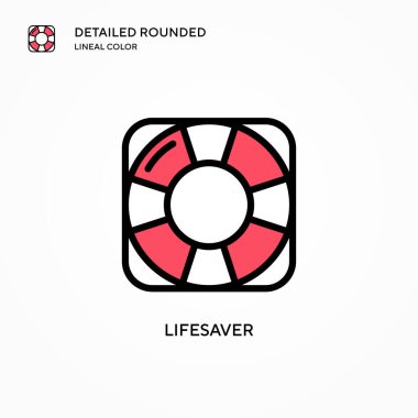 Lifesaver vektör simgesi. Modern vektör illüstrasyon kavramları. Düzenlemesi ve kişiselleştirmesi kolay.