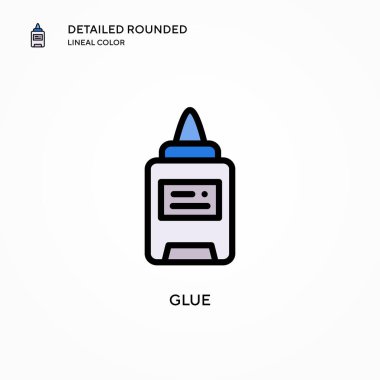 Yapıştırıcı vektör simgesi. Modern vektör illüstrasyon kavramları. Düzenlemesi ve kişiselleştirmesi kolay.