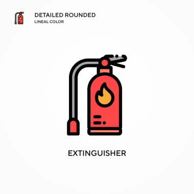 Yangın söndürme vektör simgesi. Modern vektör illüstrasyon kavramları. Düzenlemesi ve kişiselleştirmesi kolay.
