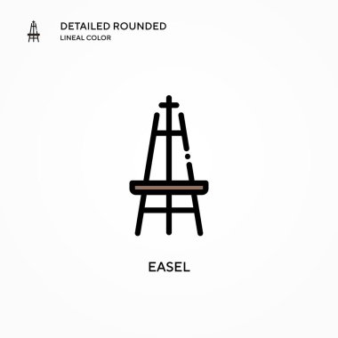 Easel vektör simgesi. Modern vektör illüstrasyon kavramları. Düzenlemesi ve kişiselleştirmesi kolay.