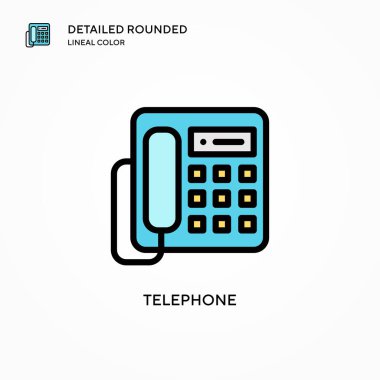 Telefon vektör simgesi. Modern vektör illüstrasyon kavramları. Düzenlemesi ve kişiselleştirmesi kolay.