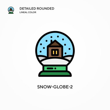 Kar küresi-2 vektör simgesi. Modern vektör illüstrasyon kavramları. Düzenlemesi ve kişiselleştirmesi kolay.