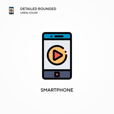 Akıllı telefon vektör simgesi. Modern vektör illüstrasyon kavramları. Düzenlemesi ve kişiselleştirmesi kolay.