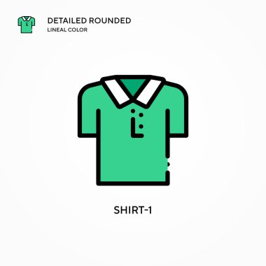 Gömlek-1 vektör simgesi. Modern vektör illüstrasyon kavramları. Düzenlemesi ve kişiselleştirmesi kolay.