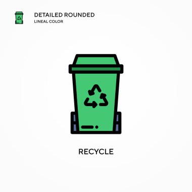 Vektör simgesini geri dönüştür. Modern vektör illüstrasyon kavramları. Düzenlemesi ve kişiselleştirmesi kolay.