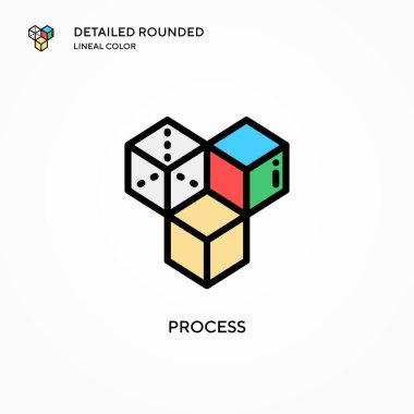 İşlem vektör simgesi. Modern vektör illüstrasyon kavramları. Düzenlemesi ve kişiselleştirmesi kolay.