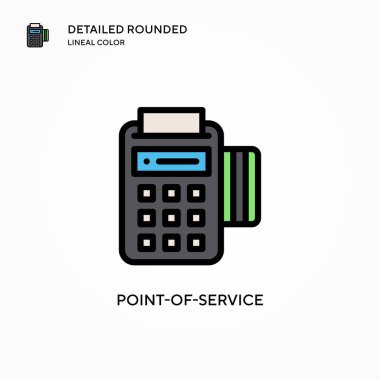 Hizmet noktası vektör simgesi. Modern vektör illüstrasyon kavramları. Düzenlemesi ve kişiselleştirmesi kolay.