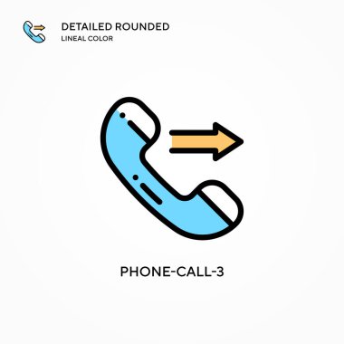 Telefon-çağrı-3 vektör simgesi. Modern vektör illüstrasyon kavramları. Düzenlemesi ve kişiselleştirmesi kolay.