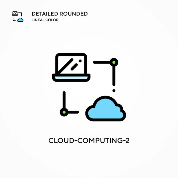 Ikona Vektoru Cloud Computing Moderní Vektorové Ilustrační Koncepce Snadno Upravitelná — Stockový vektor