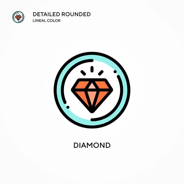 Diamond Vector Icon Modern Vector Illustration Concepts Easy Edit Customize — Stock Vector