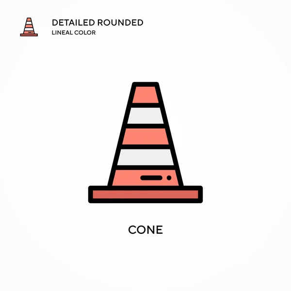 Cone Vectoricoon Moderne Vector Illustratie Concepten Eenvoudig Bewerken Aan Passen — Stockvector