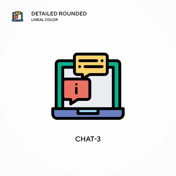 Chat Icono Vector Conceptos Modernos Ilustración Vectorial Fácil Editar Personalizar — Vector de stock