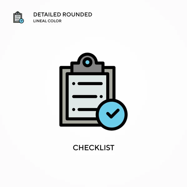 Checklist Vectoricoon Moderne Vector Illustratie Concepten Eenvoudig Bewerken Aan Passen — Stockvector