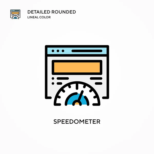 Snelheidsmeter Vector Icoon Moderne Vector Illustratie Concepten Eenvoudig Bewerken Aan — Stockvector