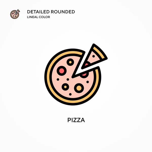 Icono Vector Pizza Conceptos Modernos Ilustración Vectorial Fácil Editar Personalizar — Archivo Imágenes Vectoriales