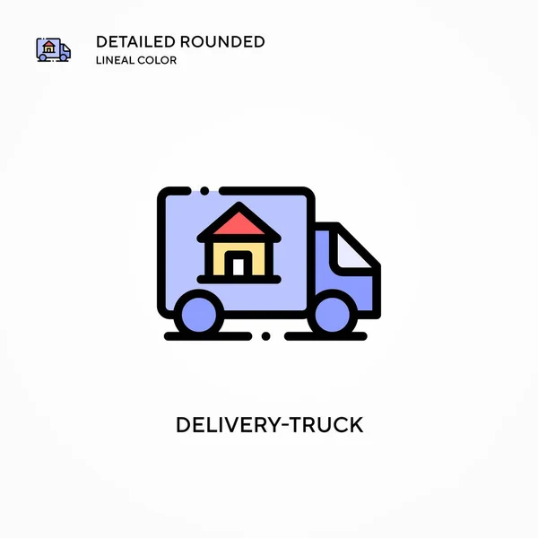 Delivery Truck Vector Icon Modern Vector Illustration Concepts Easy Edit — Stock Vector