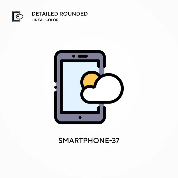 Smartphone Icona Vettoriale Concetti Moderni Illustrazione Vettoriale Facile Modificare Personalizzare — Vettoriale Stock