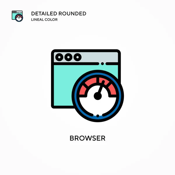 Browser Vektor Symbol Moderne Konzepte Zur Vektorillustration Einfach Bearbeiten Und — Stockvektor