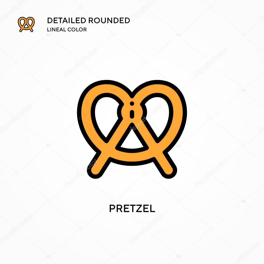 Pretzel vector icon. Modern vector illustration concepts. Easy to edit and customize.